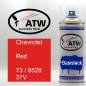 Preview: Chevrolet, Red, 73 / 9528 37V: 400ml Sprühdose, von ATW Autoteile West.